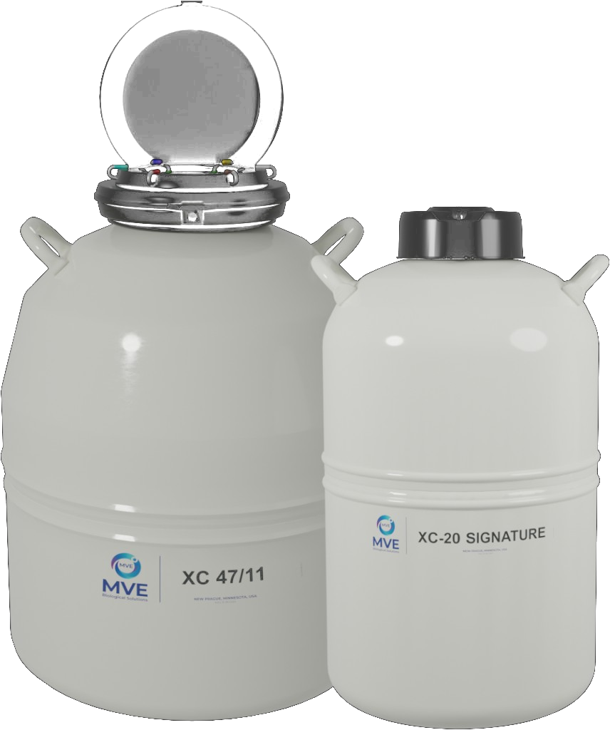 MVE XC liquid nitrogen storage dewars